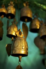 Beautiful Buddhist bells hanging